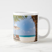 熱帯ビーチ |ビーチドミニカ共和国 ジャンボコーヒーマグカップ (右)