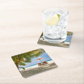 熱帯ビーチ |ビーチドミニカ共和国 スクエアペーパーコースター (インサイチュ)