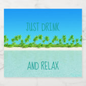 熱帯ビーチ ビールラベル (シングルラベル)