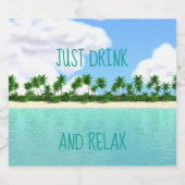 熱帯ビーチ ビールラベル (シングルラベル)