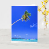 熱帯ビーチ |フィリピン,ホワイトビーチ カード (黄色い花)