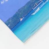 熱帯ビーチ |フィリピン，ホワイトビーチ フリースブランケット (角)