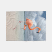 熱帯ビーチ |フラミンゴビーチ、アルバ フリースブランケット (正面(横))