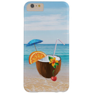 熱帯ビーチ、ブルースカイ、海サンド、ココナッツコクテール BARELY THERE iPhone 6 PLUS ケース