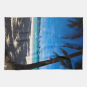 熱帯ビーチ |ホワイトビーチボラカイ島フィリピン キッチンタオル (横)