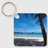 熱帯ビーチ |ホワイトビーチボラカイ島フィリピン キーホルダー (正面)