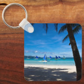 熱帯ビーチ |ホワイトビーチボラカイ島フィリピン キーホルダー (正面)