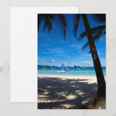熱帯ビーチ |ホワイトビーチボラカイ島フィリピン サンキューカード (正面/裏面)
