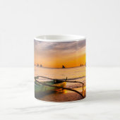 熱帯ビーチ |ボラカイのホワイトビーチ コーヒーマグカップ (中央)