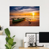 熱帯ビーチ |ボラカイのホワイトビーチ ポスター (ホームオフィス)