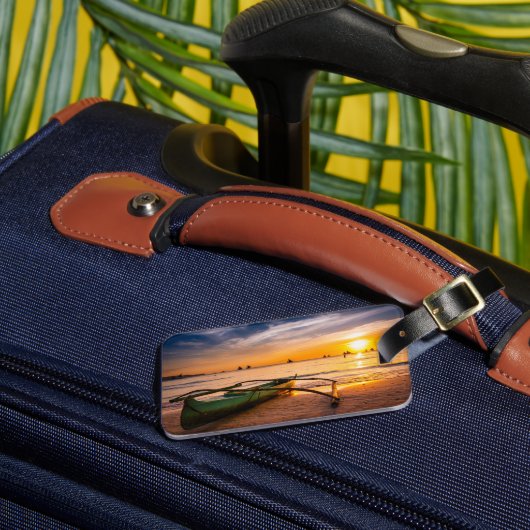 熱帯ビーチ |ボラカイのホワイトビーチ ラゲッジタグ (正面インサイチュ3)