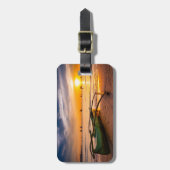 熱帯ビーチ |ボラカイのホワイトビーチ ラゲッジタグ (正面縦)