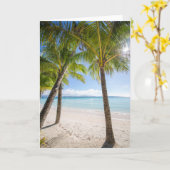 熱帯ビーチ |ボラカイ・フィリピン カード (黄色い花)