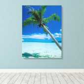 熱帯ビーチ |ボラボラビーチモツ・トファリ キャンバスプリント (インサイチュ (ウッドフロア))