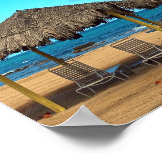 熱帯ビーチ ポスター (角)