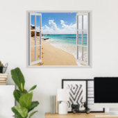 熱帯ビーチ ポスター (ホームオフィス)