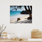 熱帯ビーチ ポスター (キッチン)
