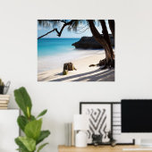 熱帯ビーチ ポスター (ホームオフィス)