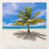 熱帯ビーチ |ポリネシア，ボラフランスのボラ ガラスコースター (正面)