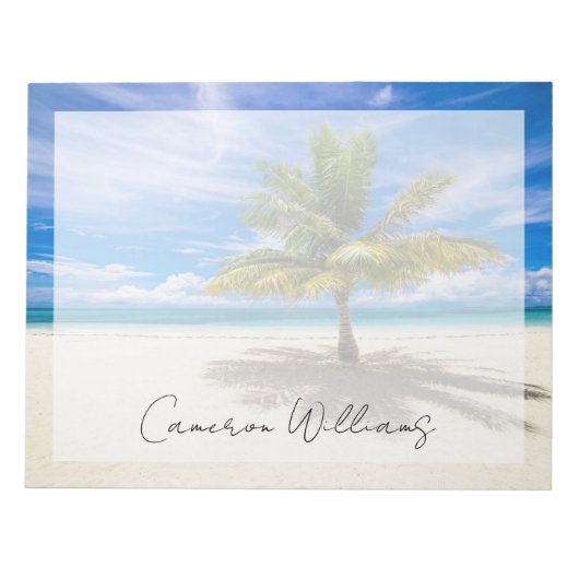 熱帯ビーチ |ポリネシア，ボラフランスのボラ ノートパッド (正面)