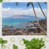 熱帯ビーチ |マウイ・ハワイ島 キッチンタオル (折り畳み)