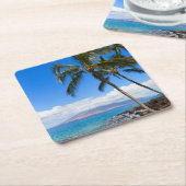 熱帯ビーチ |マウイ・ハワイ島 スクエアペーパーコースター (アングル)