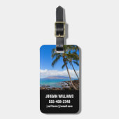 熱帯ビーチ |マウイ・ハワイ島 ラゲッジタグ (正面縦)