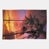 熱帯ビーチ |マウイ・ハワイ諸島 キッチンタオル (横)