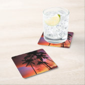 熱帯ビーチ |マウイ・ハワイ諸島 スクエアペーパーコースター (インサイチュ)