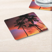 熱帯ビーチ |マウイ・ハワイ諸島 スクエアペーパーコースター (アングル)