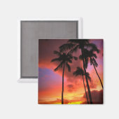 熱帯ビーチ |マウイ・ハワイ諸島 マグネット (正面/裏面)