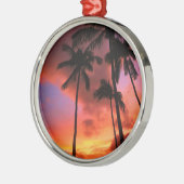 熱帯ビーチ |マウイ・ハワイ諸島 メタルオーナメント (左)
