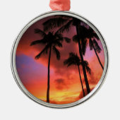 熱帯ビーチ |マウイ・ハワイ諸島 メタルオーナメント (正面)