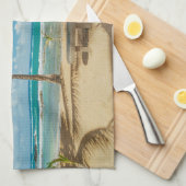 熱帯ビーチ |マウイ・ハワイ・クアウコーブビーチ キッチンタオル (四つ折り)