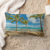 熱帯ビーチ |マウイ・ハワイ・クアウコーブビーチ ランバークッション (ブランケット)
