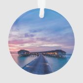 熱帯ビーチ |モルディブバンガローズ オーナメント (裏面)