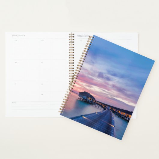 熱帯ビーチ |モルディブバンガローズ プランナー手帳 (ディスプレー)