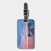 熱帯ビーチ |モルディブバンガローズ ラゲッジタグ (正面縦)