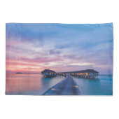 熱帯ビーチ |モルディブバンガローズ 枕カバー (裏面)