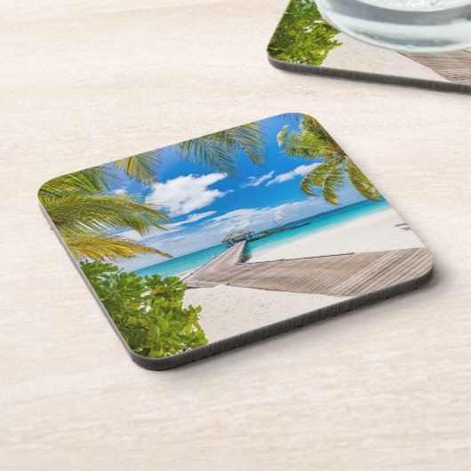 熱帯ビーチ |モルディブ島木造ジェットホテル コースター (左側)