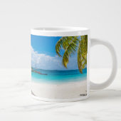 熱帯ビーチ |モルディブ島木造ジェットホテル ジャンボコーヒーマグカップ (右)