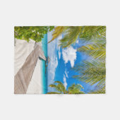 熱帯ビーチ |モルディブ島木造ジェットホテル フリースブランケット (正面(横))