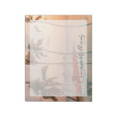 熱帯ビーチ |モルディブ熱帯ビーチ&プール ノートパッド (回転)