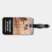 熱帯ビーチ |モルディブ熱帯ビーチ&プール ラゲッジタグ (裏面横)