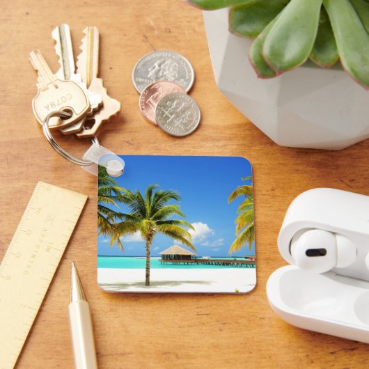 熱帯ビーチ |モルディブ、アイランド&ラグーン キーホルダー (デスク)