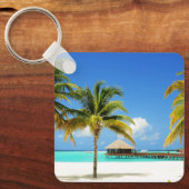 熱帯ビーチ |モルディブ、アイランド&ラグーン キーホルダー (正面)