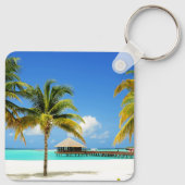 熱帯ビーチ |モルディブ、アイランド&ラグーン キーホルダー (裏面)
