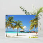 熱帯ビーチ |モルディブ、アイランド&ラグーン サンキューカード (スタンド正面)