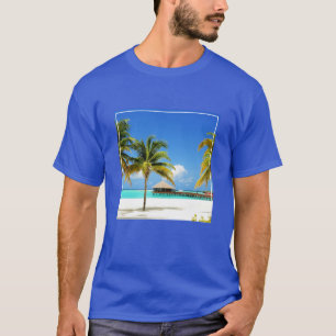 熱帯ビーチ モルディブ、アイランド&ラグーン Tシャツ