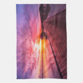 熱帯ビーチ |モルディブ・サンセット キッチンタオル (縦)